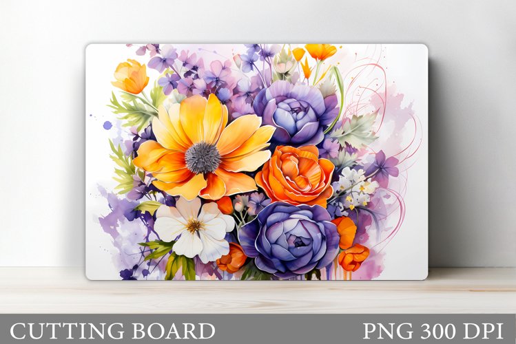 Flowers Cutting Board. Floral Cutting Board Sublimation