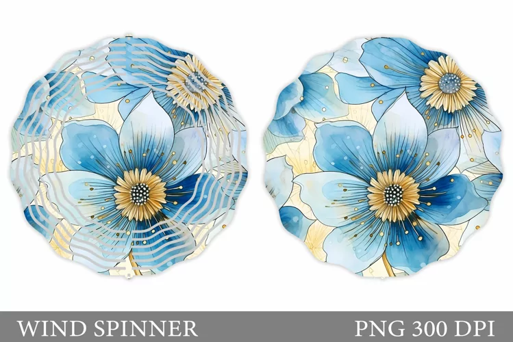 Flowers Wind Spinner Design. Flowers Spinner Sublimation