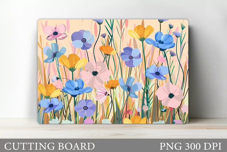 Flowers Cutting Board Design. Flowers Kitchen Cutting Board