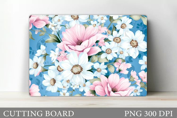 Flowers Cutting Board. Flowers Cutting Board Sublimation