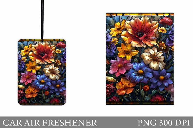 Floral Car Air Freshener. Flowers Car Air Freshener Design