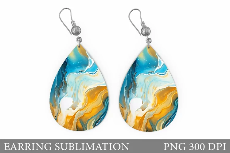 ASbstraction Earring Design. Abstract Earring Sublimation