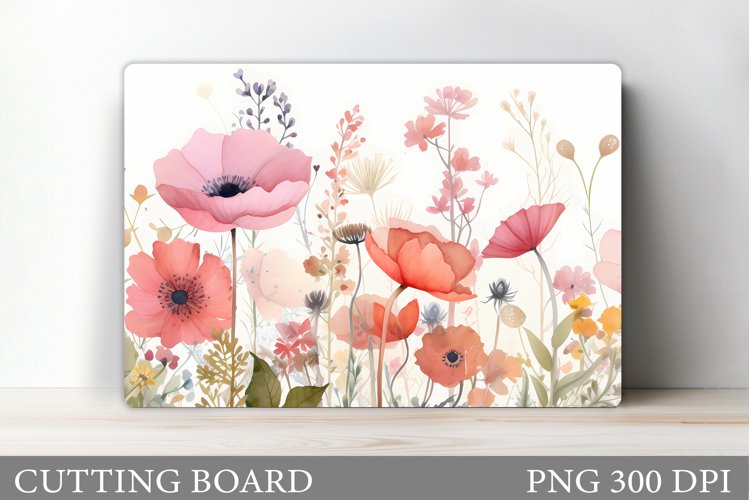 Wildflowers Cutting Board. Kitchen Cutting Board Design