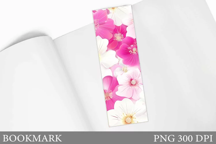 Floral Bookmark Design. Flowers Bookmark Sublimation