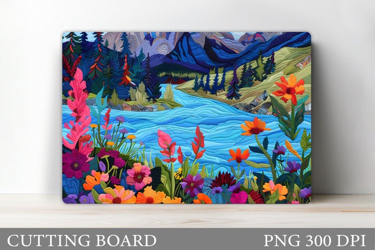 Wildflowers Cutting Board. Flowers Cutting Board Sublimation