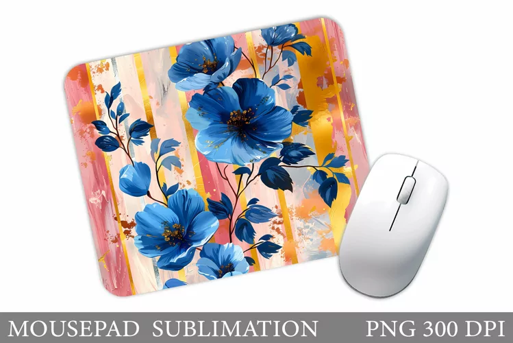 Flowers Mouse Pad Sublimation. Flowers Mouse Pad Design