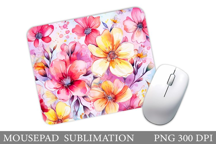 Flowers Mouse Pad Design. Flowers Mouse Pad Sublimation