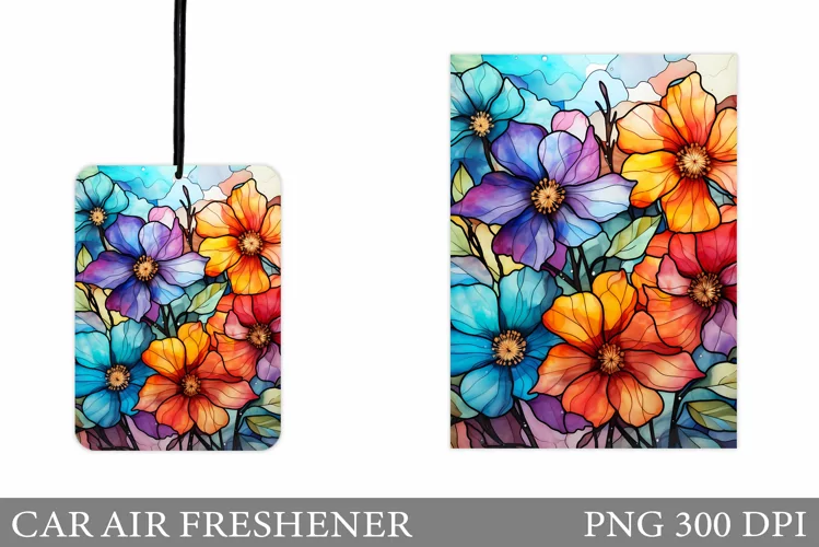 Flowers Car Air Freshener. Car Air Freshener Sublimation