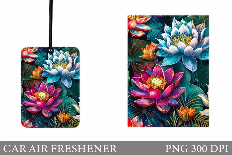 Flowers Car Air Freshener. Car Air Freshener Sublimation