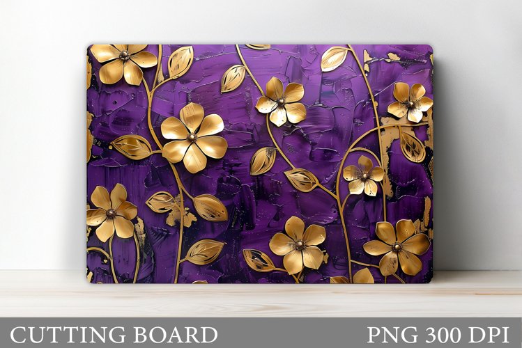 Flowers Cutting Board Design. Flowers Kitchen Cutting Board example image 1