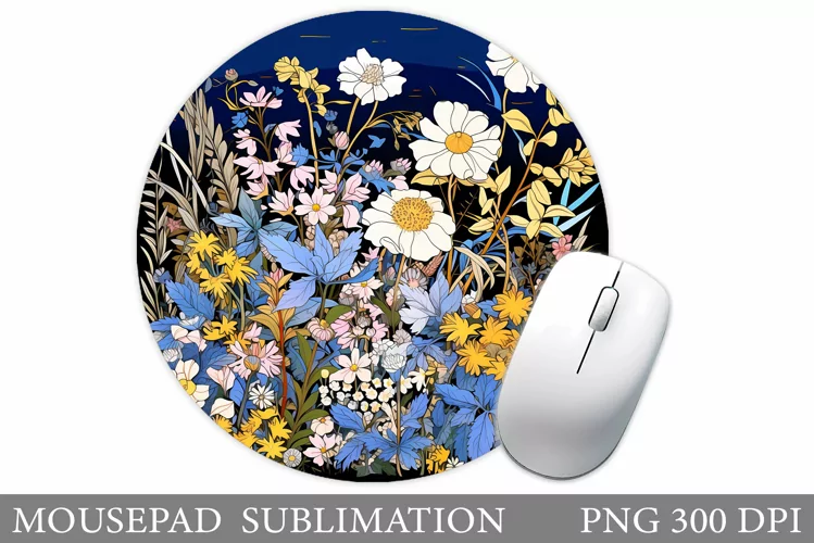 Flowers Mouse Pad Design. Flowers Mouse Pad Sublimation