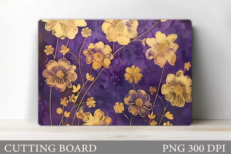 Flowers Cutting Board. Floral Cutting Board Design