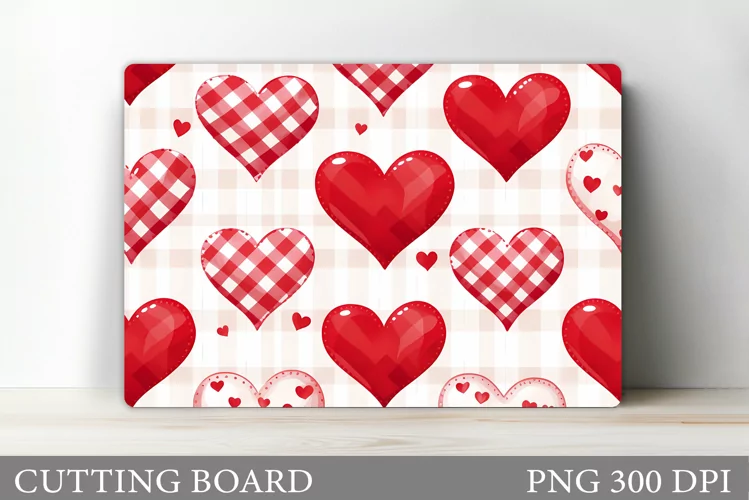 Hearts Cutting Board Design. Hearts Kitchen Cutting Board