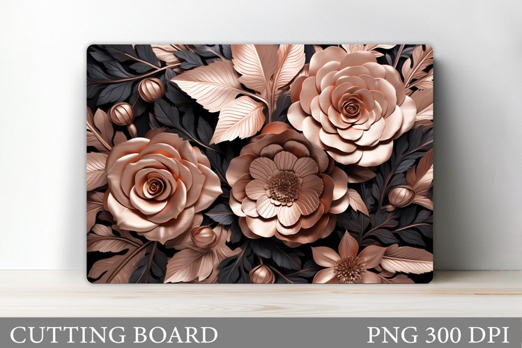 3D Flowers Cutting Board. Flowers Kitchen Cutting Board