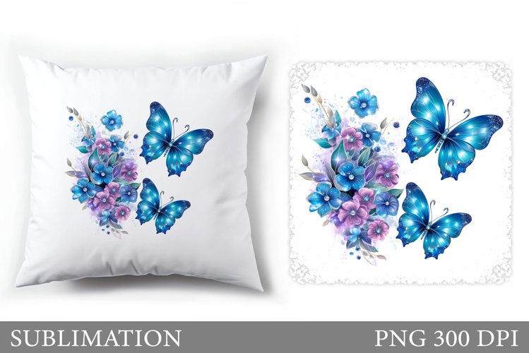 Butterfly Pillow Sublimation. Bitterfly Sublimation