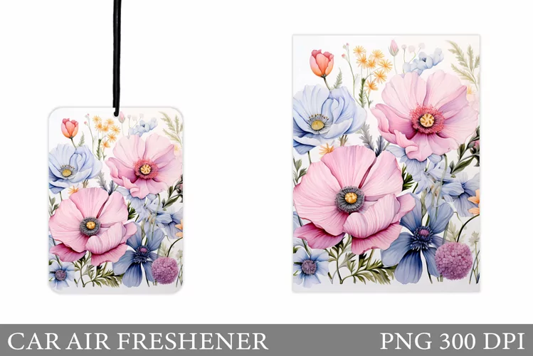 Flowers Car Air Freshener. Summer Car Air Freshener Design