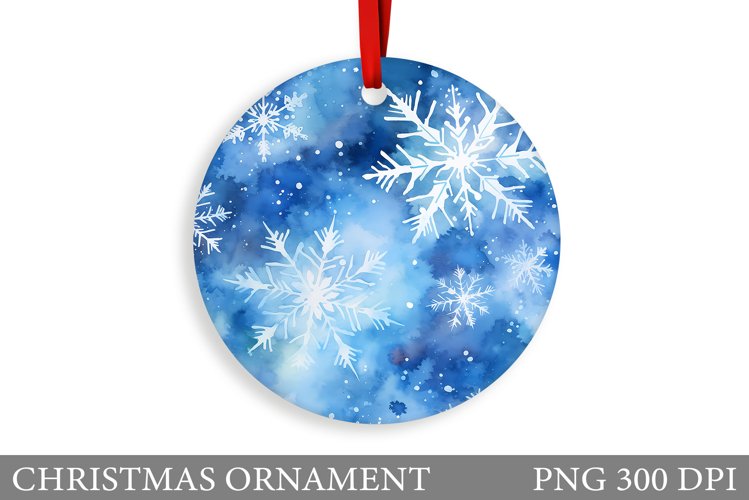 Snowflakes Ornament Design. Christmas Ornament Sublimation