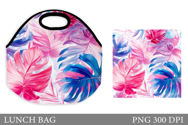 Tropical Leaves Lunch Bag. Leaves Lunch Bag Sublimation example image 1