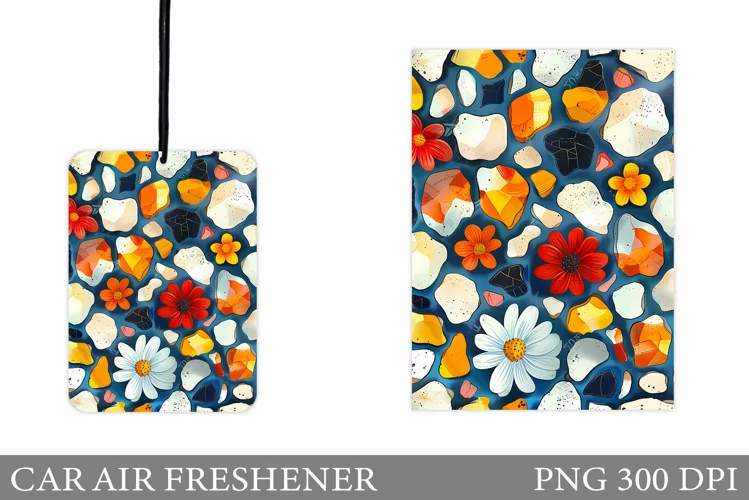 Floral Car Air Freshener. Flowers Car Air Freshener Design