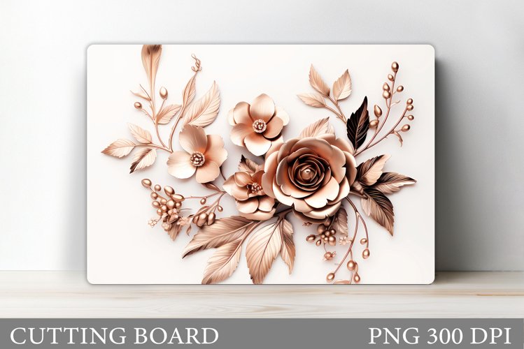 3D Flowers Cutting Board. Kitchen Cutting Board Sublimation