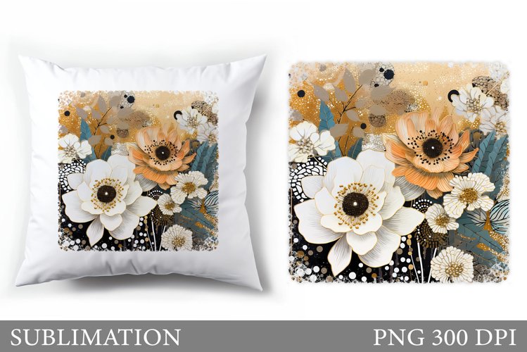 Flowers Pillow Sublimation. Summer Sublimation