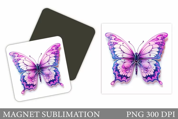 Butterfly Magnet Sublimation. Butterfly Magnet Template