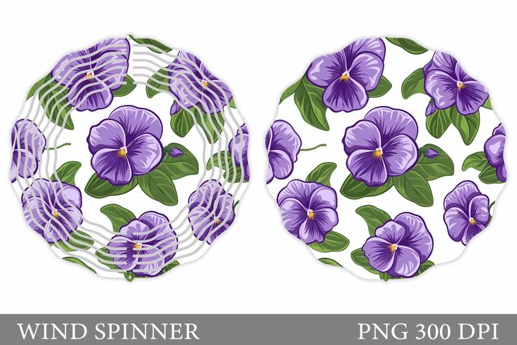 Flowers Wind Spinner Design. Flowers Wind Spinner Template
