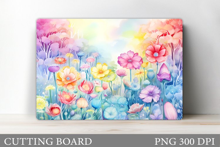 Flowers Cutting Board. Floral Cutting Board Design example image 1