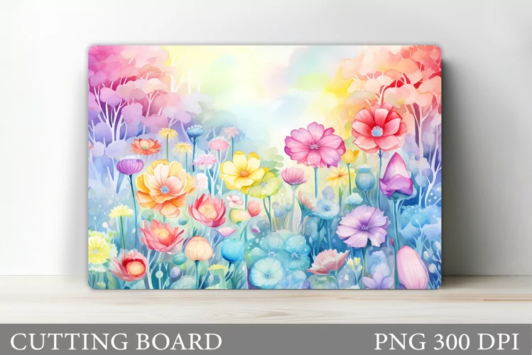 Flowers Cutting Board. Floral Cutting Board Design