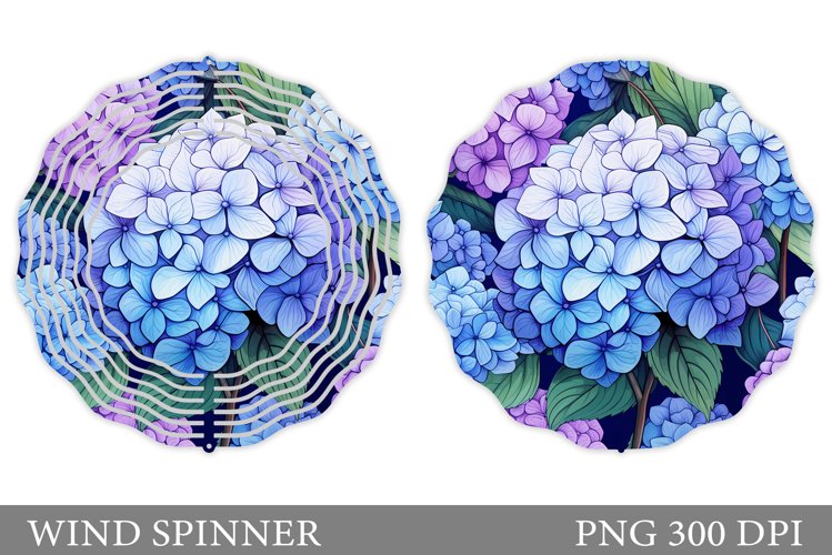 Flowers Wind Spinner Design. Floral Wind Spinner Sublimation example image 1