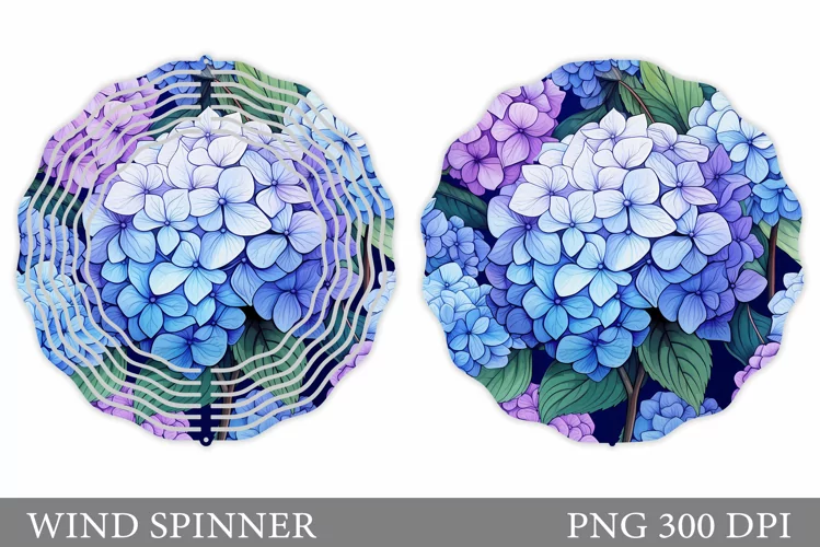 Flowers Wind Spinner Design. Floral Wind Spinner Sublimation