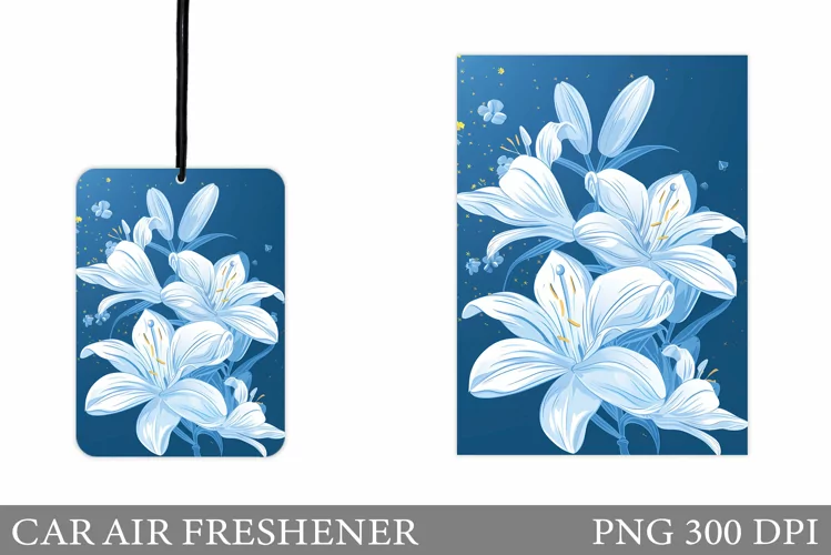 Flowers Car Air Freshener. Car Air Freshener Sublimation