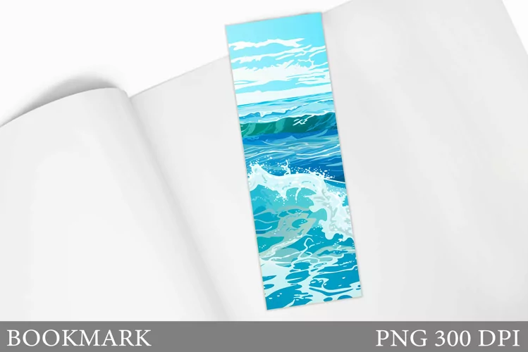 Sea Bookmark Sublimation. Sea Bookmark Design