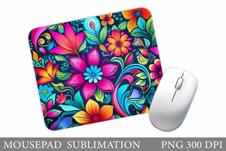 Flowers Mouse Pad Design. Flowers Mouse Pad Sublimation