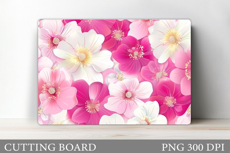 Flowers Cutting Board. Kitchen Cutting Board Sublimation example image 1