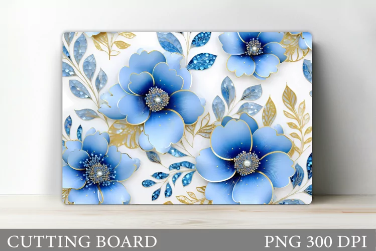 Flowers Cutting Board. Kitchen Cutting Board Sublimation