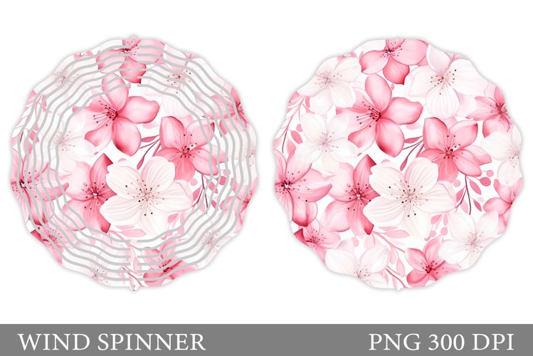 Flowers Wind Spinner Design. Flowers Spinner Sublimation example image 1