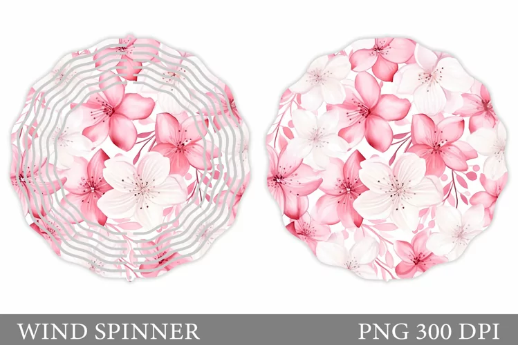 Flowers Wind Spinner Design. Flowers Spinner Sublimation