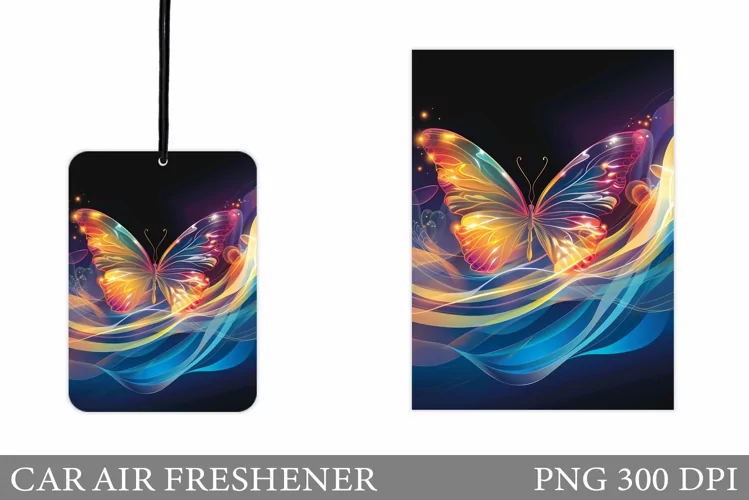 Butterfly Car Air Freshener. Car Air Freshener Sublimation