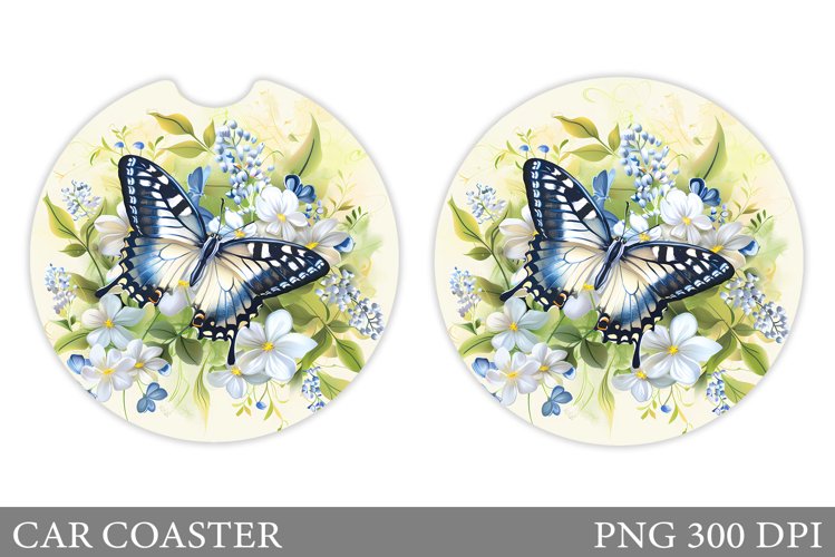 Butterfly Car Coaster. Summer Car Coaster Design
