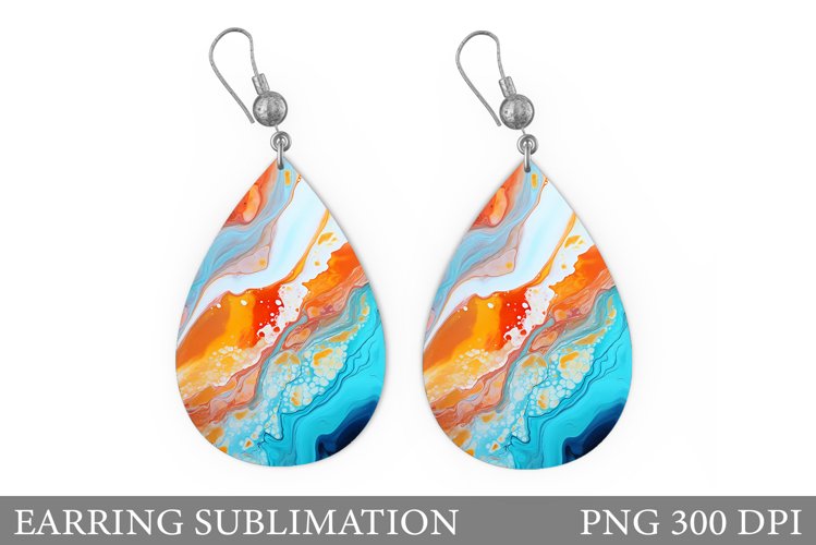 Abstract Earring Sublimation. Abstract Earring Design
