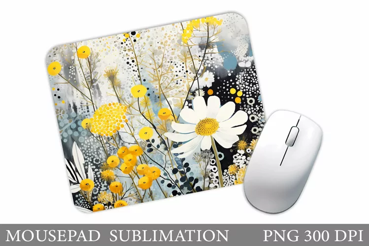 Flowers Mouse Pad Sublimation. Flowers Mouse Pad Design