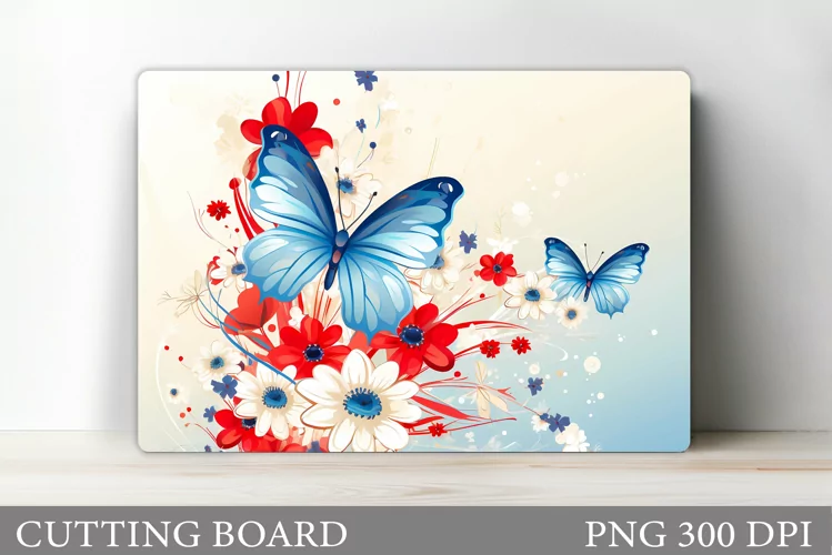 Butterfly Cutting Board Design. Summer Kitchen Cutting Board