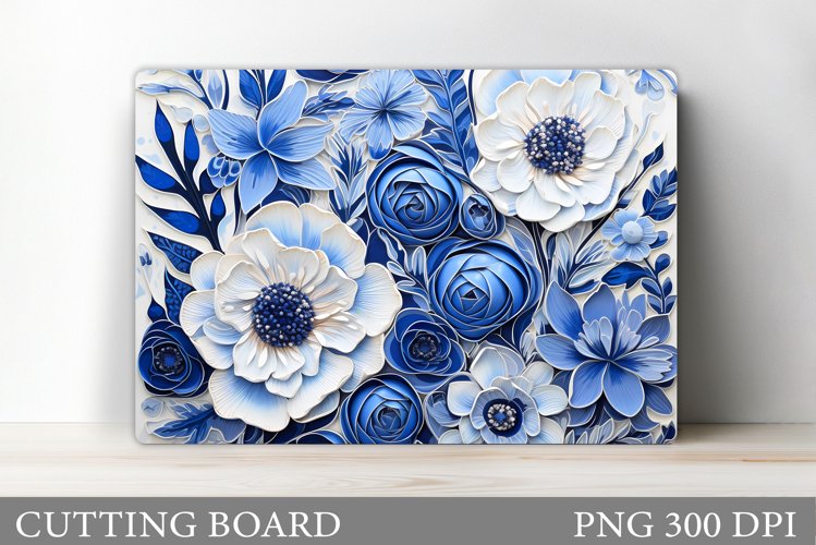 Flowers Cutting Board. Kitchen Cutting Board Sublimation