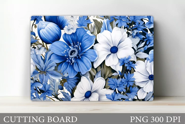 Flowers Cutting Board. Kitchen Cutting Board Sublimation