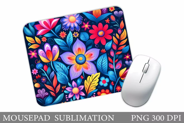 Flowers Mouse Pad Sublimation. Flowers Mouse Pad Design