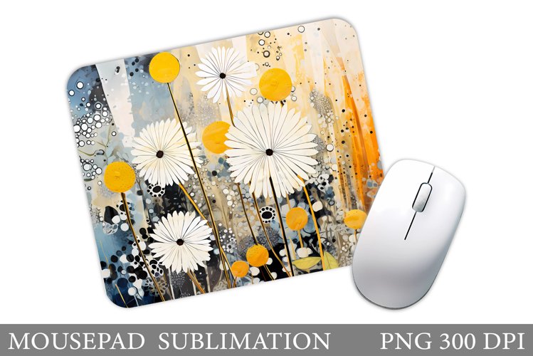 Flowers Mouse Pad Sublimation. Floral Mouse Pad Design