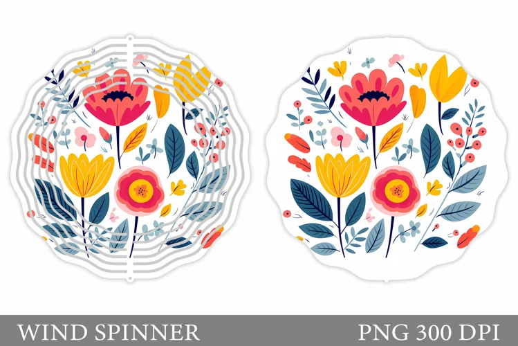 Flowers Wind Spinner. Flowers Wind Spinner Sublimation