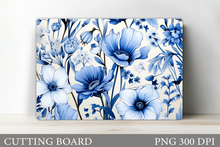 Flowers Cutting Board. Kitchen Cutting Board Sublimation