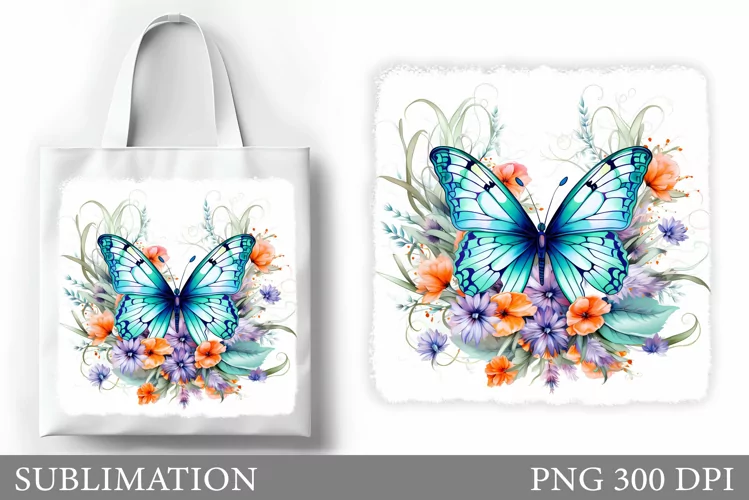 Butterfly Sublimation. Butterfly Tote Bag Sublimation